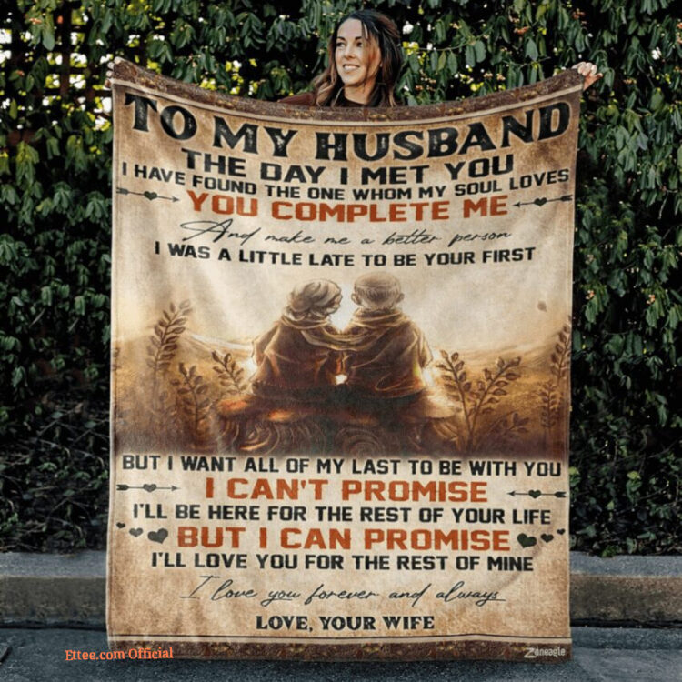 To My Husband The Day I Met You Quilt Blanket. Foldable And Compact - Super King - Ettee