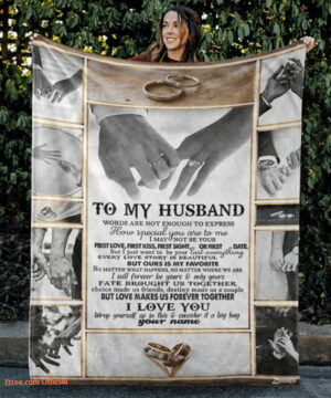 To My Husband Words Are Not Enough Customized Quilt Blanket For Valentine's Day - Super King - Ettee