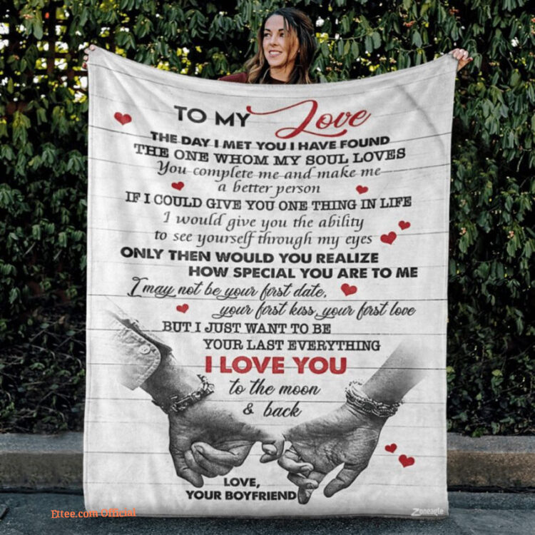 To My Love The Day I Met You Gifts For Girlfriend Wife Boyfriend Quilt Blanket - Super King - Ettee