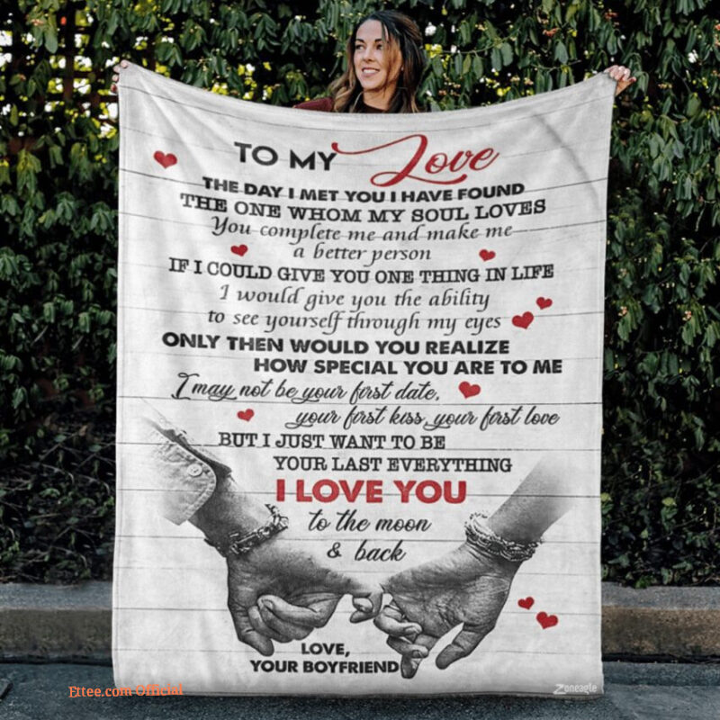 To My Love The Day I Met You Gifts For Girlfriend Wife Boyfriend Quilt Blanket - Super King - Ettee