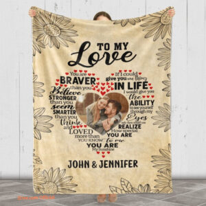 To My Love Believe Customized Quilt Blanket Gift Valentine Day Couples - Super King - Ettee