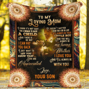 To My Loving Mom Its Not Easy For A Woman Quilt Blanket - Super King - Ettee