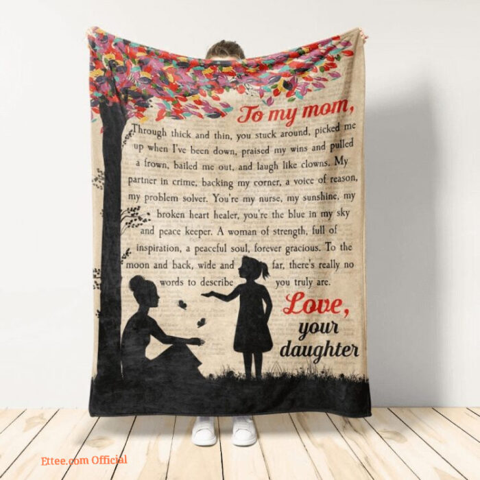 To My Mom A Woman Of Strength Full Of Inspiration Quilt Blanket - Super King - Ettee