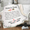 To My Mom And Dad Gift For Parents Mama Dad Quilt Blanket - Super King - Ettee