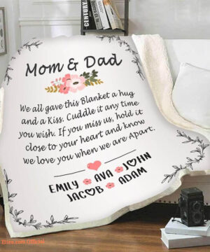 To My Mom And Dad Gift For Parents Mama Dad Quilt Blanket - Super King - Ettee