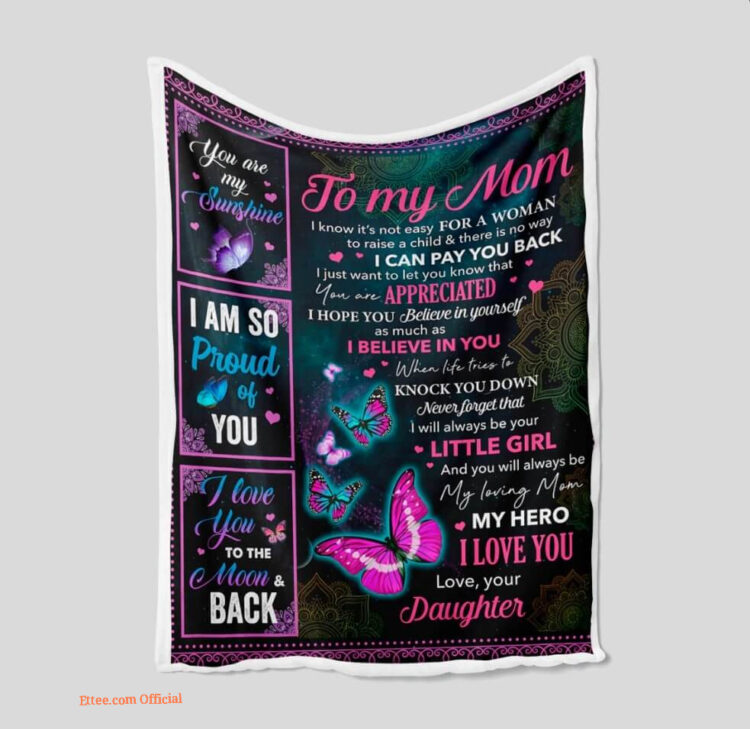 To My Mom Blanket For Gift My Family. Luxurious Super Soft Quilt Blanket - Super King - Ettee
