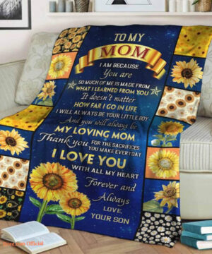 To My Mom Quilt Blanket. Lightweight And Smooth Comfort - Super King - Ettee