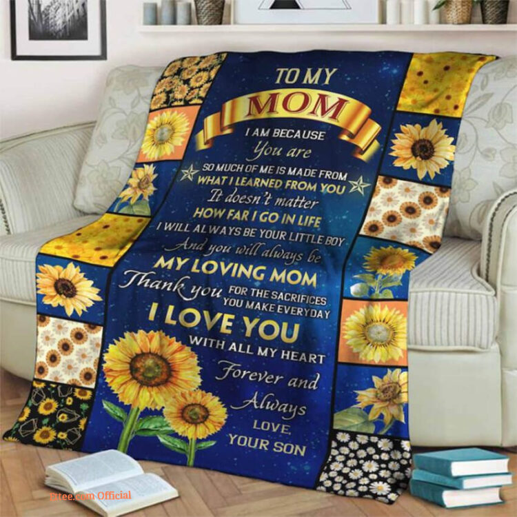 To My Mom Quilt Blanket. Lightweight And Smooth Comfort - Super King - Ettee