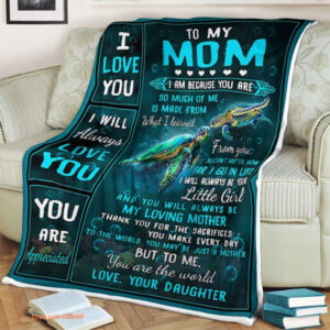 To My Mom Quilt Blanket. Light And Durable. Soft To Touch - Super King - Ettee