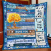 To My Mom Quilt Blanket I Love You With All My Heart. Foldable And Compact - Super King - Ettee