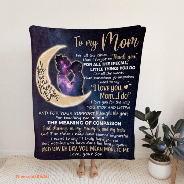 To My Mom Blanket Mother Blanket Family Throw Blanket Blanket For Mom 9 - Super King - Ettee