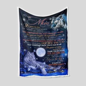 To My Mom Blanket Tiger Moon Butterfly Quilt Blanket - Super King - Ettee
