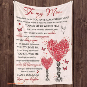 To My Mom Quilt Blanket Gift For Family. Lightweight And Smooth Comfort - Super King - Ettee