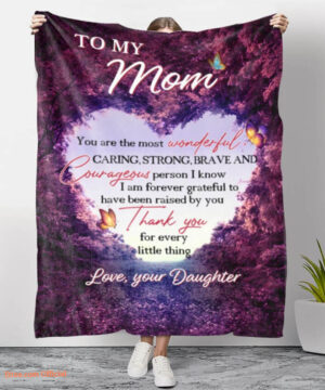 To My Mom Fleece Quilt Blanket I'm Grateful To Have Been Raised By You - Super King - Ettee