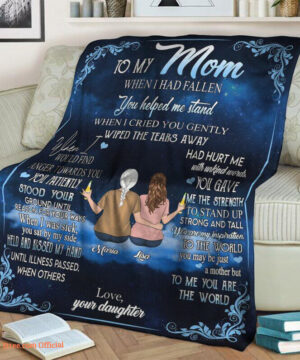 To My Mom Fleece Blanket.Mink Blanket.Sherpa Blanket.Anniversary Gift.Family Blanket Gift - Super King - Ettee