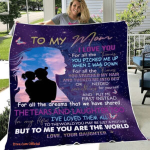 To My Mom Fleece Blanket Special Gift From Daughter For Birthday - Super King - Ettee