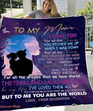 To My Mom Fleece Blanket Special Gift From Daughter For Birthday - Super King - Ettee