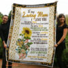 To My Mom For All The Times You Are The World Sunflowe Quilt Blanket - Super King - Ettee