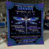 To My Mom I Am Because You Are Dragonfly Mandala Quilt Blanket - Super King - Ettee