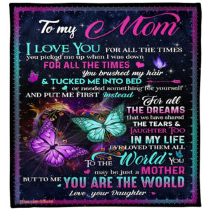 To My Mom I Love You For All The Times Quilt Blanket. Foldable And Compact - Super King - Ettee