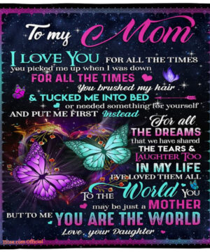 To My Mom I Love You For All The Times Quilt Blanket. Foldable And Compact - Super King - Ettee