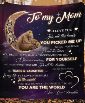 To My Mom I Love You For All The Times You Quilt Blanket - Super King - Ettee