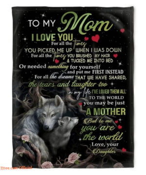 To My Mom I Love You For All The Times You Quilt Blanket. Soft To Touch - Super King - Ettee