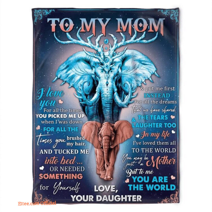 To My Mom I Love You For All The Times You Quilt Blanket. Light And Durable - Super King - Ettee