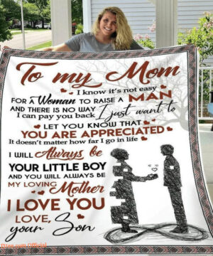 To My Mom I Love You From Son Quilt Fleece Blanket - Super King - Ettee