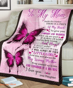 To My Mom Inside This Blanket Is A Piece Of My Heart Quilt Blanket - Super King - Ettee