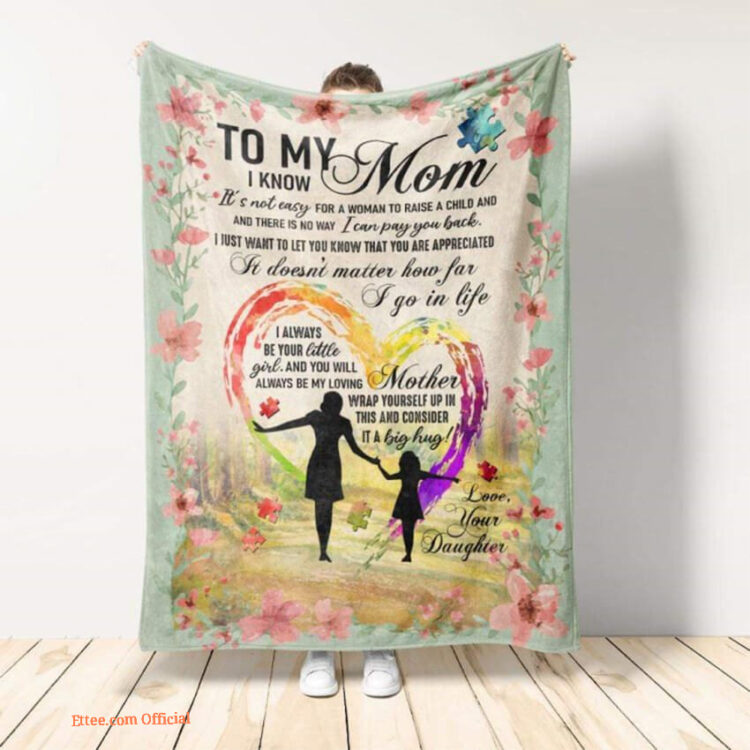 To My Mom Quilt Blanket - Lightweight, Soft, Durable | Ideal Gift for Her - Super King - Ettee