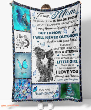 To My Mom Letter Girl Quilt Blanket. Lightweight And Smooth Comfort - Super King - Ettee