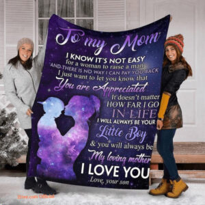 To My Mom No Matter How Far I Go In Life Quilt Blanket. Foldable And Compact - Super King - Ettee