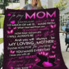 To My Mom Quilt Blanket From Daughter I Love You With All My Heart Quilt Blanket Great - Super King - Ettee