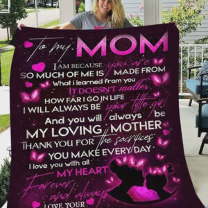 To My Mom Quilt Blanket From Daughter I Love You With All My Heart Quilt Blanket Great - Super King - Ettee