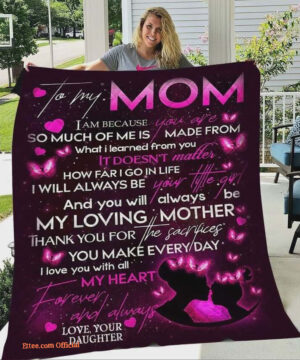 To My Mom Quilt Blanket From Daughter I Love You With All My Heart Quilt Blanket Great - Super King - Ettee