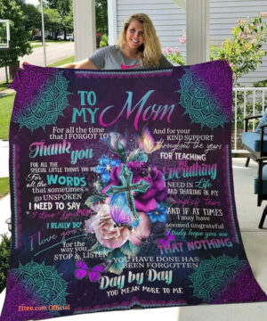 To My Mom Quilt Blanket Thank You For All The Special Little Things You Do Great Customized Blanket - Super King - Ettee