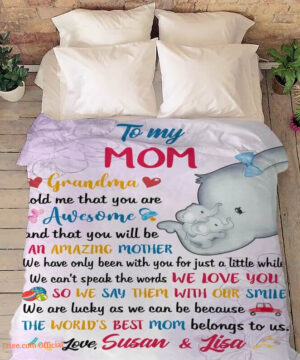 To My Mom We Love You Quilt Blanket. Luxurious Super Soft Quilt Blanket - Super King - Ettee