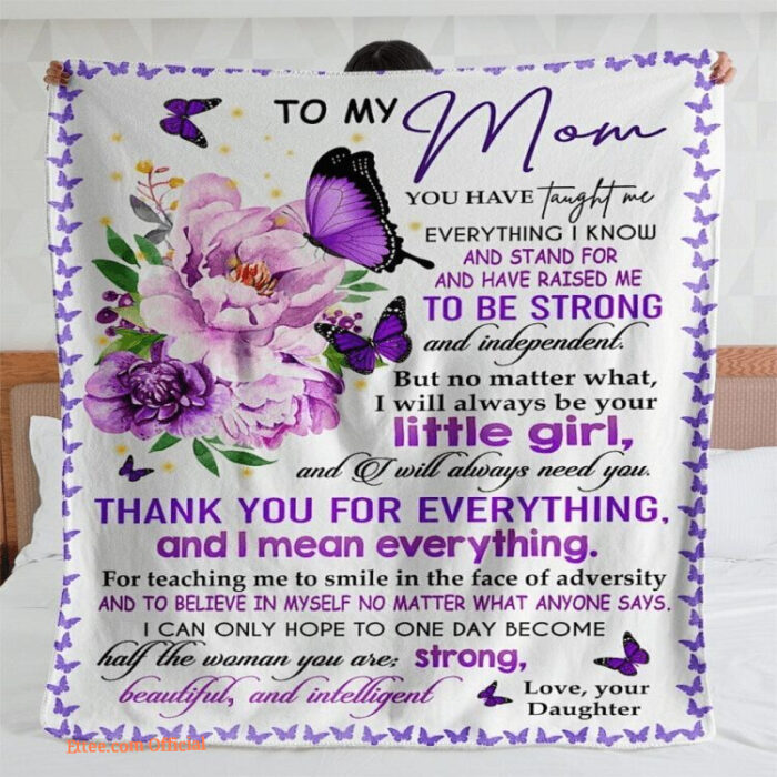 To My Mom You Have Taught Me Everything Quilt Blanket Fleece Blanket - Super King - Ettee