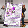 To My Mom Flower Butterfly Quilt Blanket. Light And Durable. Soft To Touch - Super King - Ettee
