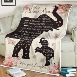 To My Mother Elephant Quilt Blanket Gift For Family. Foldable And Compact - Super King - Ettee