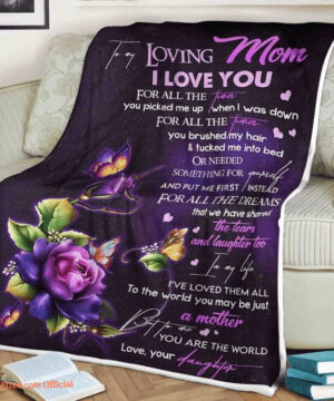 To My Mother For All The Dreams We Quilt Blanket. Foldable And Compact - Super King - Ettee