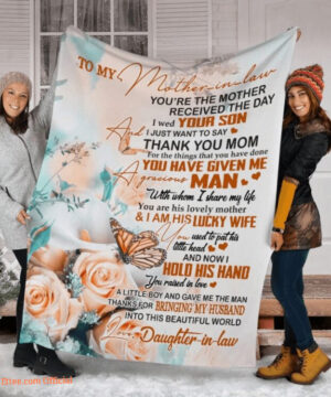 To My Mother I Just Want To Say Thank You Quilt Blanket. Foldable And Compact - Super King - Ettee