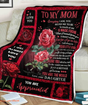 To My Mother I Will Always Love You Fleece Quilt Blanket - Super King - Ettee