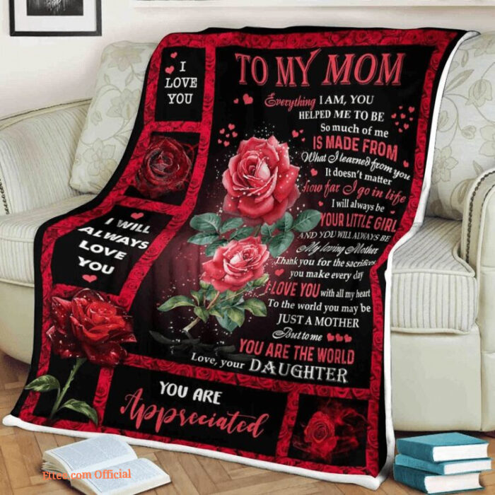 To My Mother I Will Always Love You Fleece Quilt Blanket - Super King - Ettee