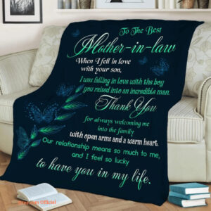 To My Mother In Law Quilt Blanket. Lightweight And Smooth Comfort - Super King - Ettee