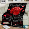 To My Mother In Law  Red Rose  Fleece Blanket.Mink Blanket.Sherpa Blanket.Anniversary Gift.Family Blanket - Super King - Ettee