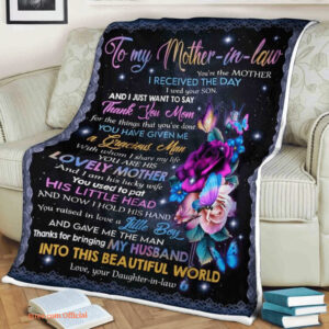 To My Mother In Law You Have Given Me A Gracious Man Quilt Blanket - Super King - Ettee
