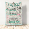 To My Mother Throw Blanket I Love You Gift To My Mom Quilt Blanket - Super King - Ettee