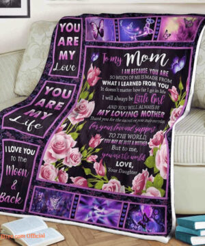 To My Mother To Me You Are The World Quilt Blanket. Foldable And Compact - Super King - Ettee